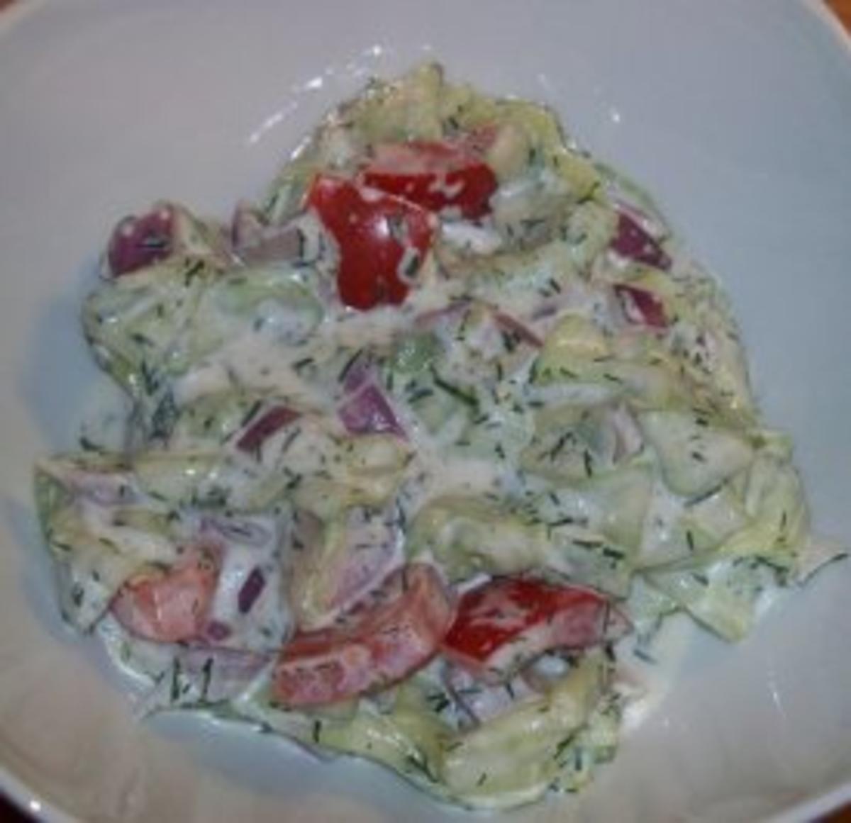 Gurkensalat - einfache Art - Rezept mit Bild - kochbar.de