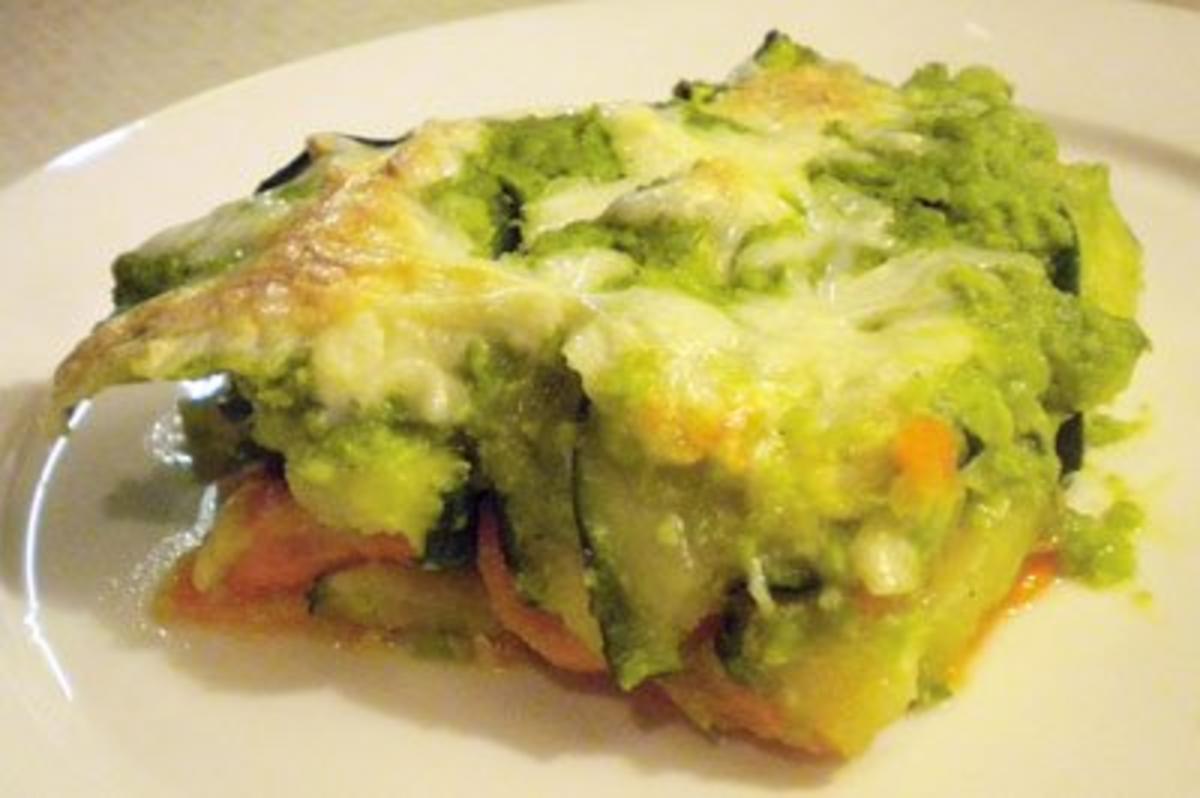 Zucchini-Erbsen-Gratin - Rezept