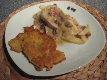 Hähnchenbrust mit Birnen & Maronen - Rezept