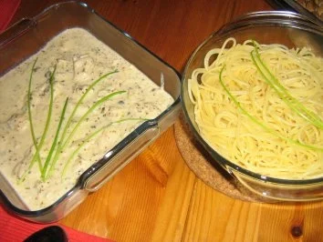 Rezept: Pangasius in Kräutersauce mit Spaghetti Bild Nr. 8 Pangasius in Kräutersauce mit Spaghetti - Rezept - Bild Nr. 8