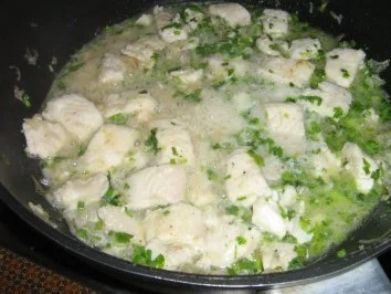 Rezept: Pangasius in Kräutersauce mit Spaghetti Bild Nr. 7 Pangasius in Kräutersauce mit Spaghetti - Rezept - Bild Nr. 7