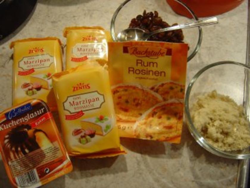 Marzipan Konfekt mit Rumrosinen - einfach - 440 kcal/100g