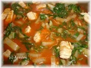 Hauptgericht deftig - Tomatensosse mit Mangold und Schweinefleisch - Rezept