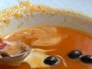 Paprika-Aprikosen-Suppe mit Chorizo-Parfait - Rezept