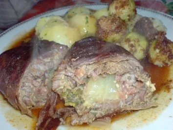 Rezept: Rinderroulade mit Rosenkohl-Gemüse Bild Nr. 3 Rinderroulade mit Rosenkohl-Gemüse - Rezept - Bild Nr. 3