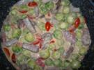 Rindfleisch - Rosenkohl - Pfanne mit Tomaten - Rezept