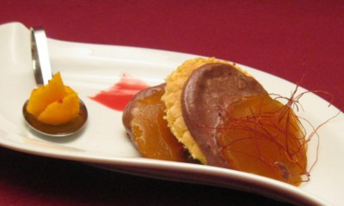 Patisserie-Törtchen vom Kürbis an süß-scharfen Kürbisbällchen - Rezept