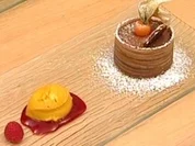 Mousse au chocolat mit Mangosorbet - Rezept
