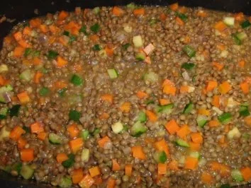 Rotbarbe auf warmen Linsengemüse - Rezept - Bild Nr. 4