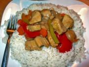 Hühnchen chinesisch mit Basmati Reis - Rezept