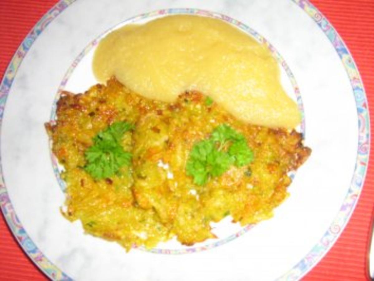 Kartoffel-Kürbis-Puffer mit Apfelmus - Rezept - Bild Nr. 7