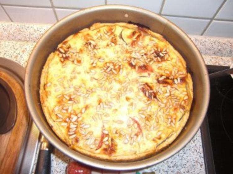 Tomaten Zucchini Quiche - einfach - 362 kcal/100g