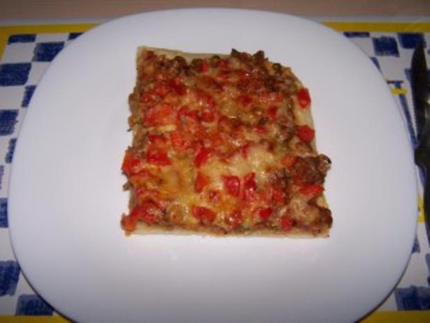 Pizza mit Hackfleisch á la Tina - Rezept - kochbar.de