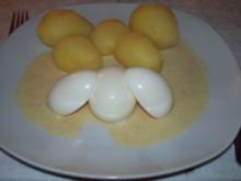 Senfsauce mit gekochten Eiern - Rezept
