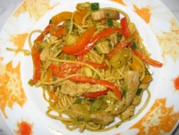 Rezept: Gebratene Spaghetti Gebratene Spaghetti - Rezept