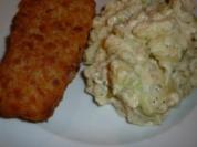 Backfisch mit Kartoffel-Gurke-Salat - Rezept
