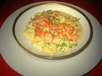 Tortelloni mit Möhrenrahmsößchen - Rezept - Bild Nr. 2