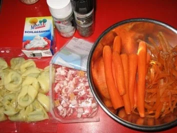 Tortelloni mit Möhrenrahmsößchen - Rezept - Bild Nr. 3