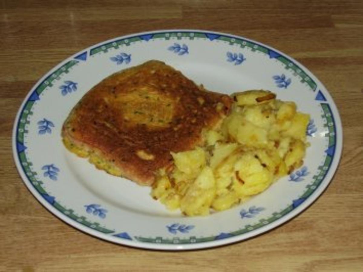 Leberkäse in Schnittlauch-Eihülle - Rezept