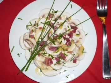 Carpaccio von Champignons mit Schinken - Rezept - Bild Nr. 3
