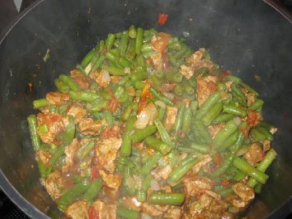 Reis-Topf mit Schweinefilet und grünen Bohnen - Rezept - Bild Nr. 5