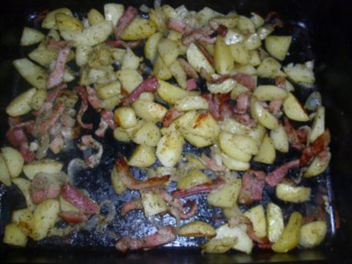 Kartoffel-Bohnen-Salat mit Schinken und lecker gefüllte Hühnerbrust - Rezept - Bild Nr. 6