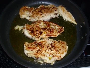 Kartoffel-Bohnen-Salat mit Schinken und lecker gefüllte Hühnerbrust - Rezept - Bild Nr. 9