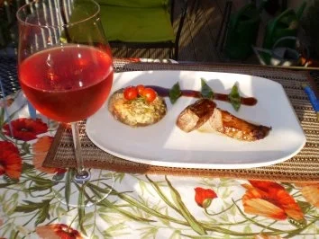 Rezept: Filet vom Springbock mit Gewürzjus und gratiniertem Champignon Bild Nr. 2 Filet vom Springbock mit Gewürzjus und gratiniertem Champignon - Rezept - Bild Nr. 2