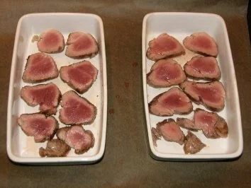 Rezept: Schweinefilet unter Preiselbeer-Camembert Haube Bild Nr. 4 Schweinefilet unter Preiselbeer-Camembert Haube - Rezept - Bild Nr. 4