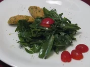 Vegetarische Linsenfrikadellen an Rucolasalat - Rezept