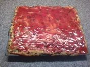 Himmlischer Rhabarber Quark Vanille Blechkuchen - Rezept