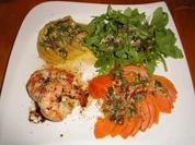 Mango-Papaya-Gambas-Teller - Rezept