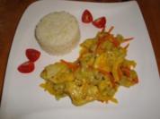 Curry-Hähnchen mit Ingwer-Reis - Rezept