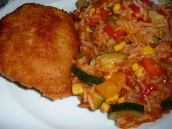 Rezept: Cordon Bleu mit Gemüsereis Cordon Bleu mit Gemüsereis - Rezept