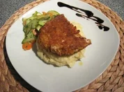 Cornflakes-Chicken auf Kartoffelstampf - Rezept