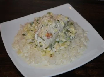 Rezept: Schollenröllchen in Käsesauce Schollenröllchen in Käsesauce - Rezept