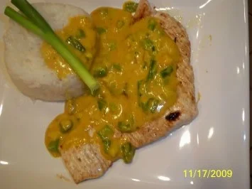 Curry-Honig-Soße mit Putenschnitzel - Rezept