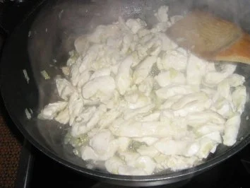 Rezept: Hähnchen-Paprika-Fenchel-Geschnetzeltes mit Basmatireis Bild Nr. 3 Hähnchen-Paprika-Fenchel-Geschnetzeltes mit Basmatireis - Rezept - Bild Nr. 3