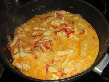 Rezept: Hähnchen-Paprika-Fenchel-Geschnetzeltes mit Basmatireis Bild Nr. 6 Hähnchen-Paprika-Fenchel-Geschnetzeltes mit Basmatireis - Rezept - Bild Nr. 6