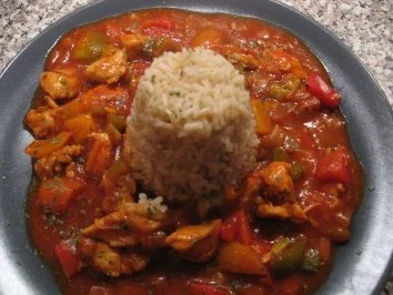 Gesundes Hähnchen-Paprikagulasch       Süß/Sauer - Rezept