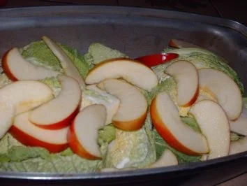 Rezept: Hähnchen auf Wirsingbett Bild Nr. 3 Hähnchen auf Wirsingbett - Rezept - Bild Nr. 3