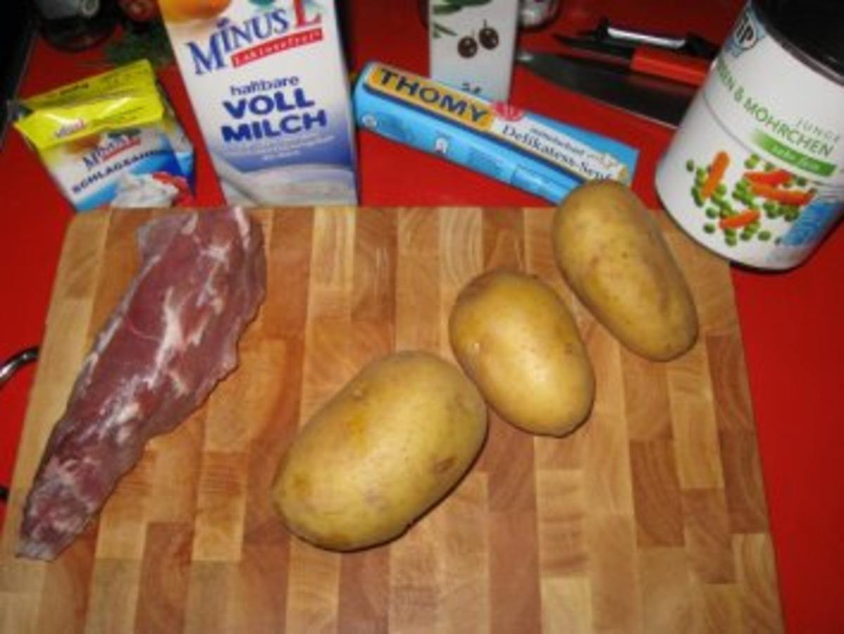 Schweinelendchen auf Kartoffelgratin unter Kartoffelkruste - Rezept - Bild Nr. 3