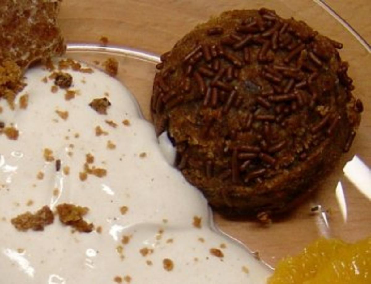 Lebkuchen-Kugeln mit Zimtjoghurt - Rezept - kochbar.de