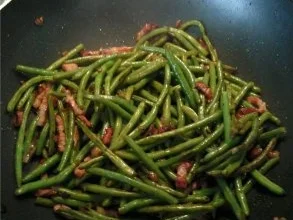 ** Beilagen ** Schmorbohnen mit Speck - Rezept