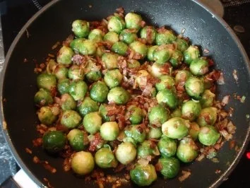 Speck auf Kohlsprossen - Rezept - Bild Nr. 2