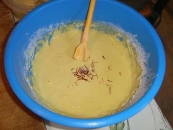 Rezept: Hühnerbrustfilet in Safran-Bierteig mit Sahnegemüse und Mienudeln Bild Nr. 5 Hühnerbrustfilet in Safran-Bierteig mit Sahnegemüse und Mienudeln - Rezept - Bild Nr. 5