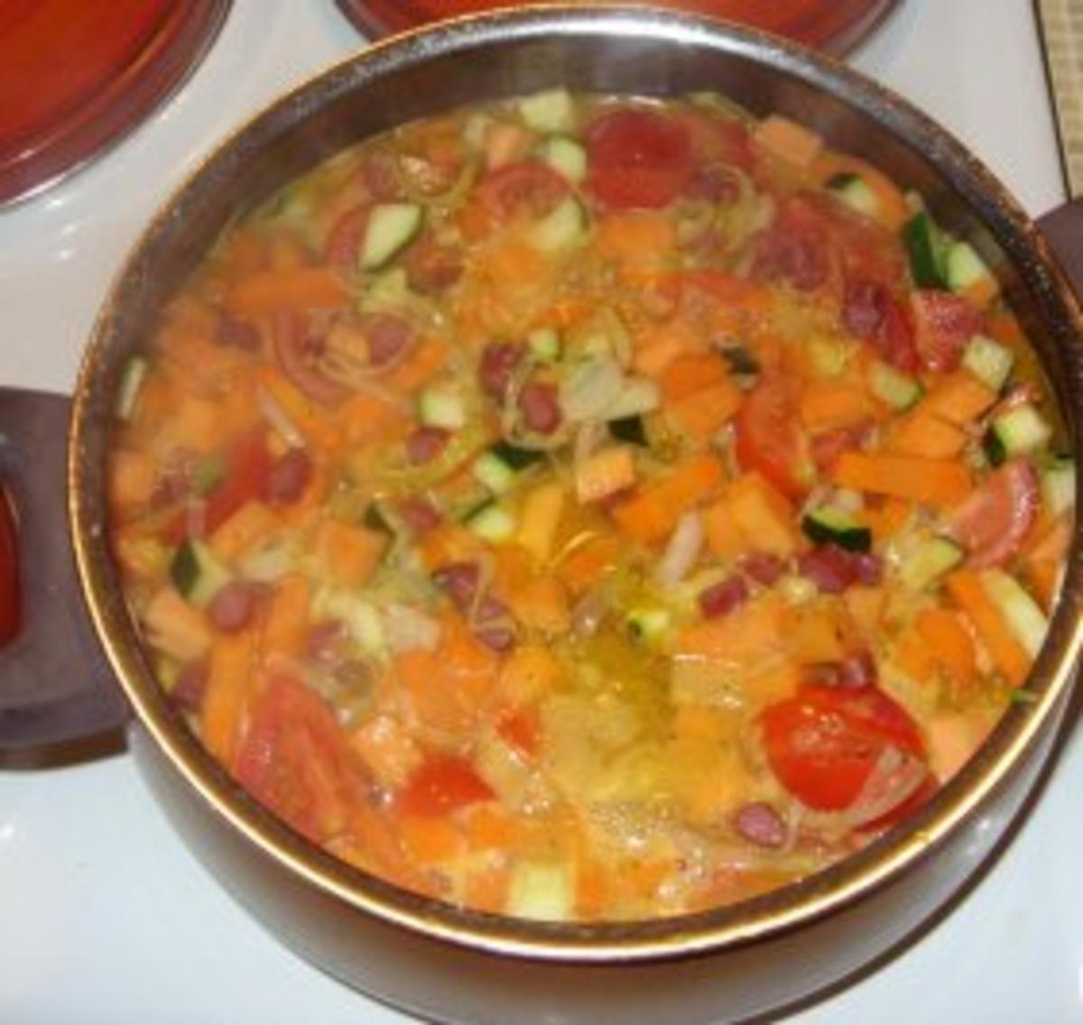 Süßkartoffel-Gemüse-Eintopf mit Luftgetrockneten Mettwürstchen - Rezept - Bild Nr. 7