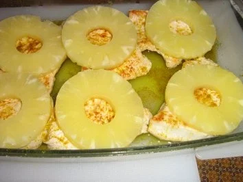 Curryschnitzel mit Ananas und Mango - überbacken an Bulgur - Rezept - Bild Nr. 6