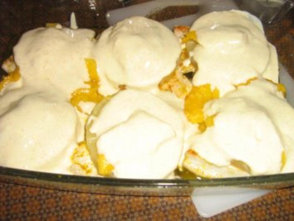 Curryschnitzel mit Ananas und Mango - überbacken an Bulgur - Rezept - Bild Nr. 7
