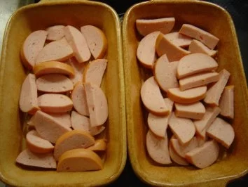 Fleischwurst mal anders... mit Schafskäse überbacken - Rezept - Bild Nr. 3